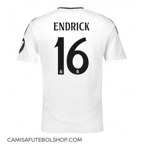 Camisa de time de futebol Real Madrid Endrick #16 Replicas 1º Equipamento 2024-25 Manga Curta